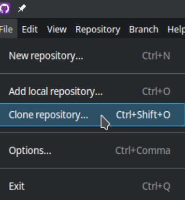 file > clone repository